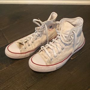 White hightop converse